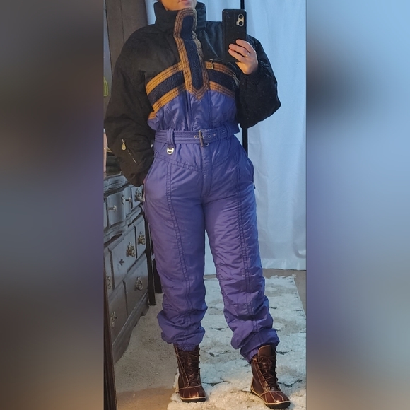 Rare vintage kaelin embroidered ski suit size 12 - Picture 2 of 5